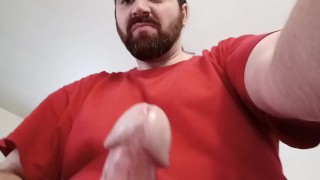 Huge dick cum blast man masturbating ft. N8 inches long